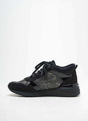 Baskets bout rond talon de 4 à 6cm noir REMONTE femme