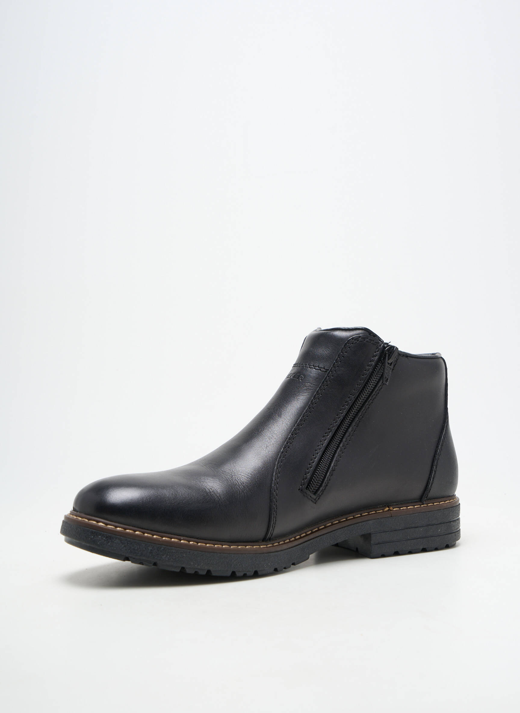 Bottines/boots matière lisse talon plat jusqu'à 3cm noir RIEKER femme
