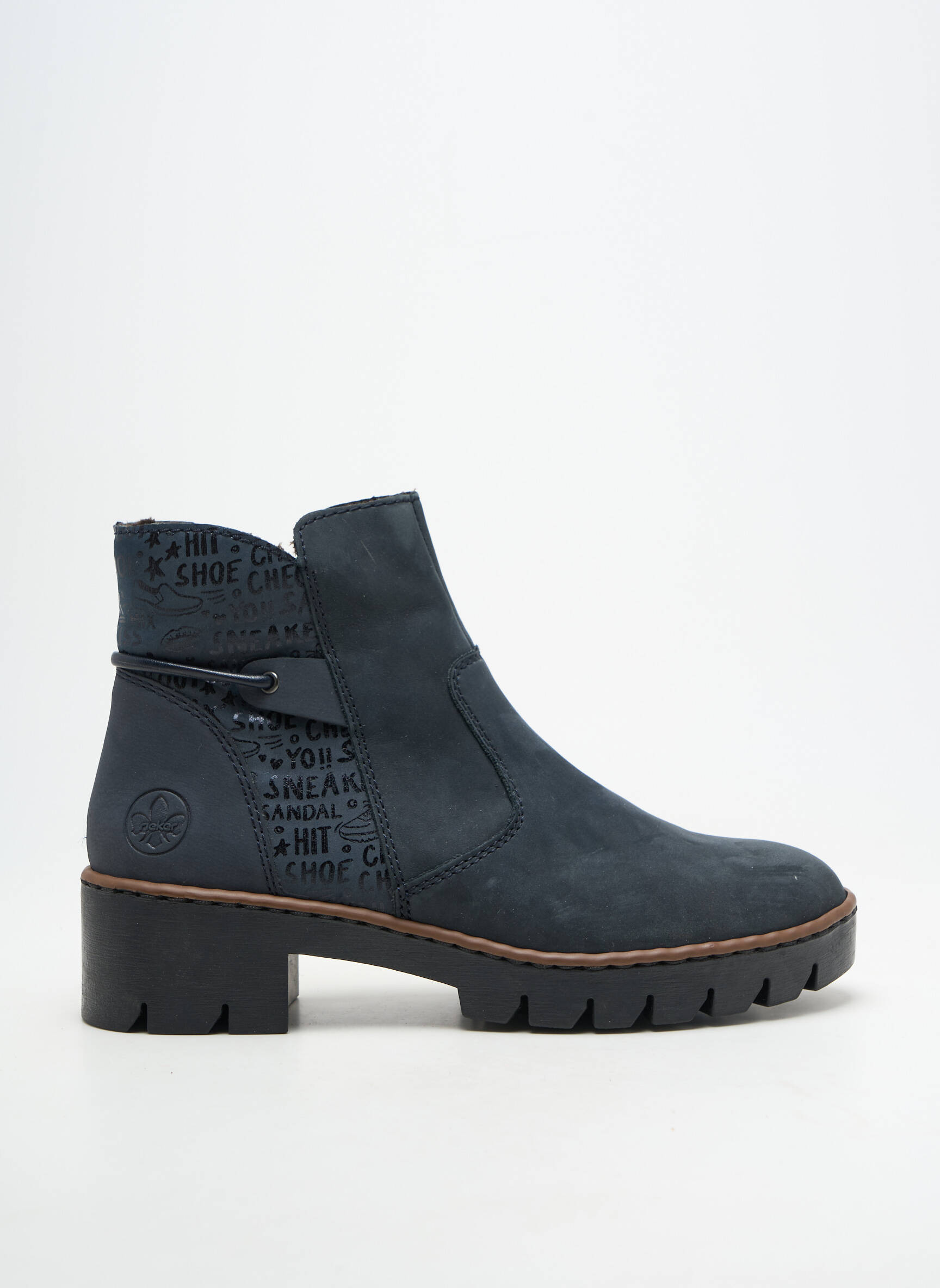Bottines/boots talon bas talon de 4 à 6cm bleu RIEKER femme
