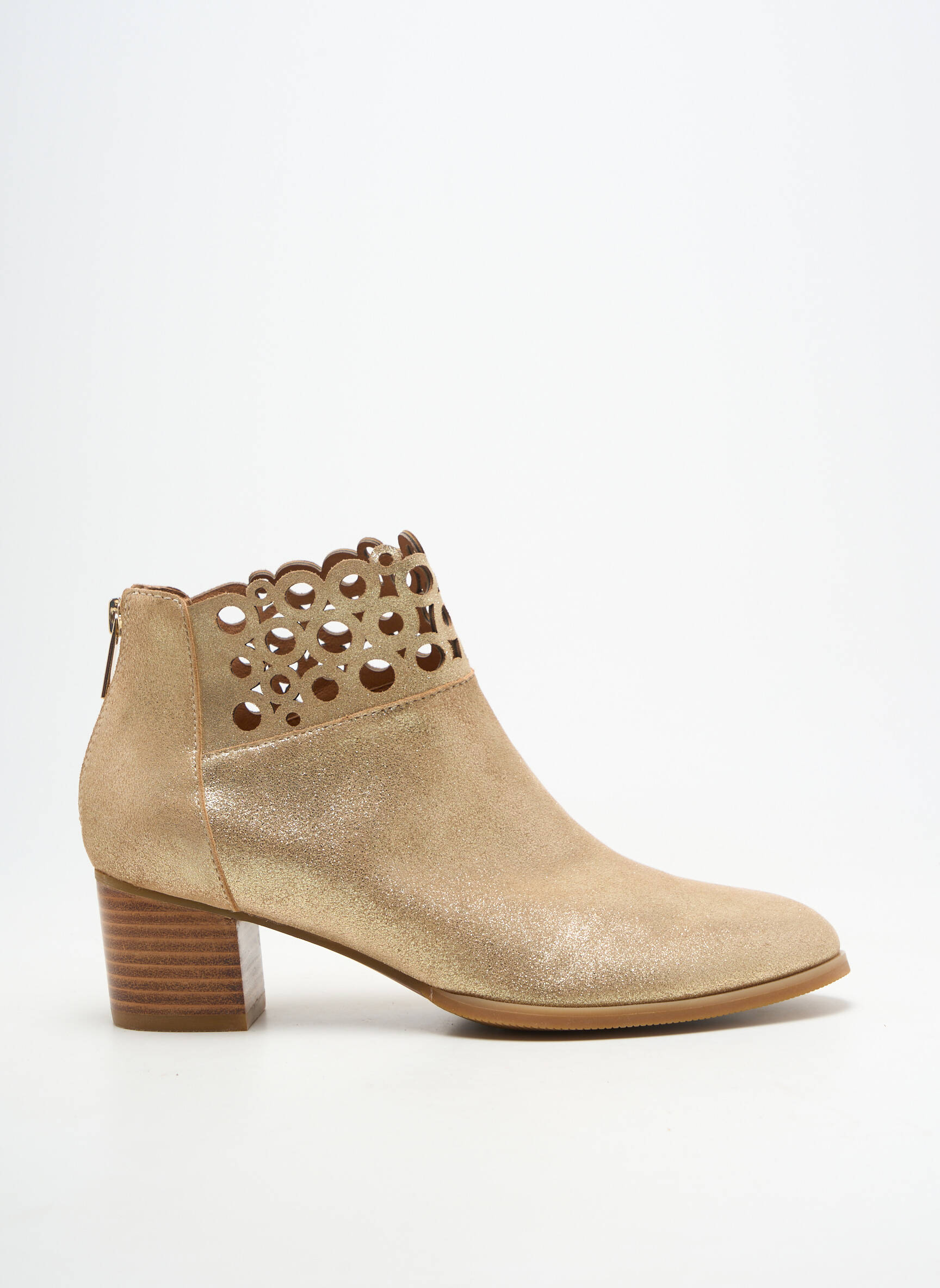Bottines/boots bout rond talon de 4 à 6cm or MAM'ZELLE femme