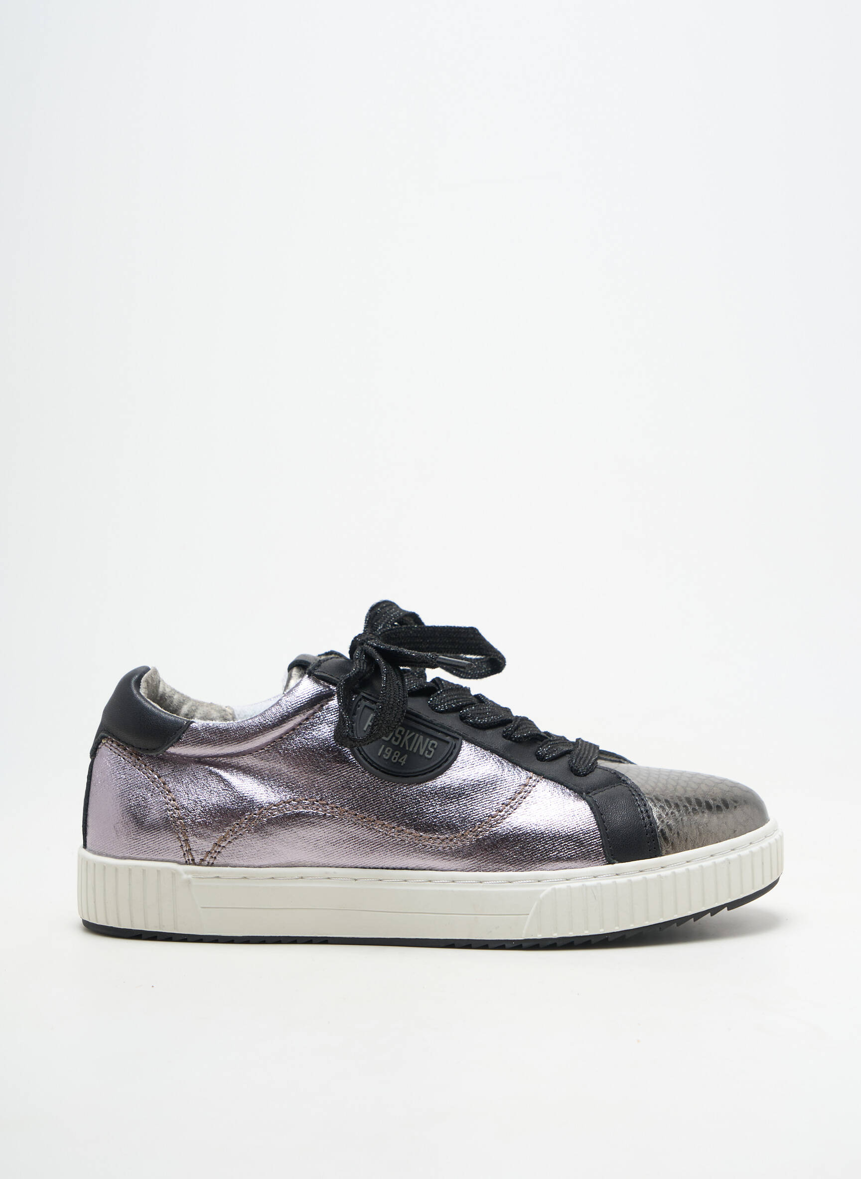 Baskets matière lisse talon plat jusqu'à 3cm gris REDSKINS femme