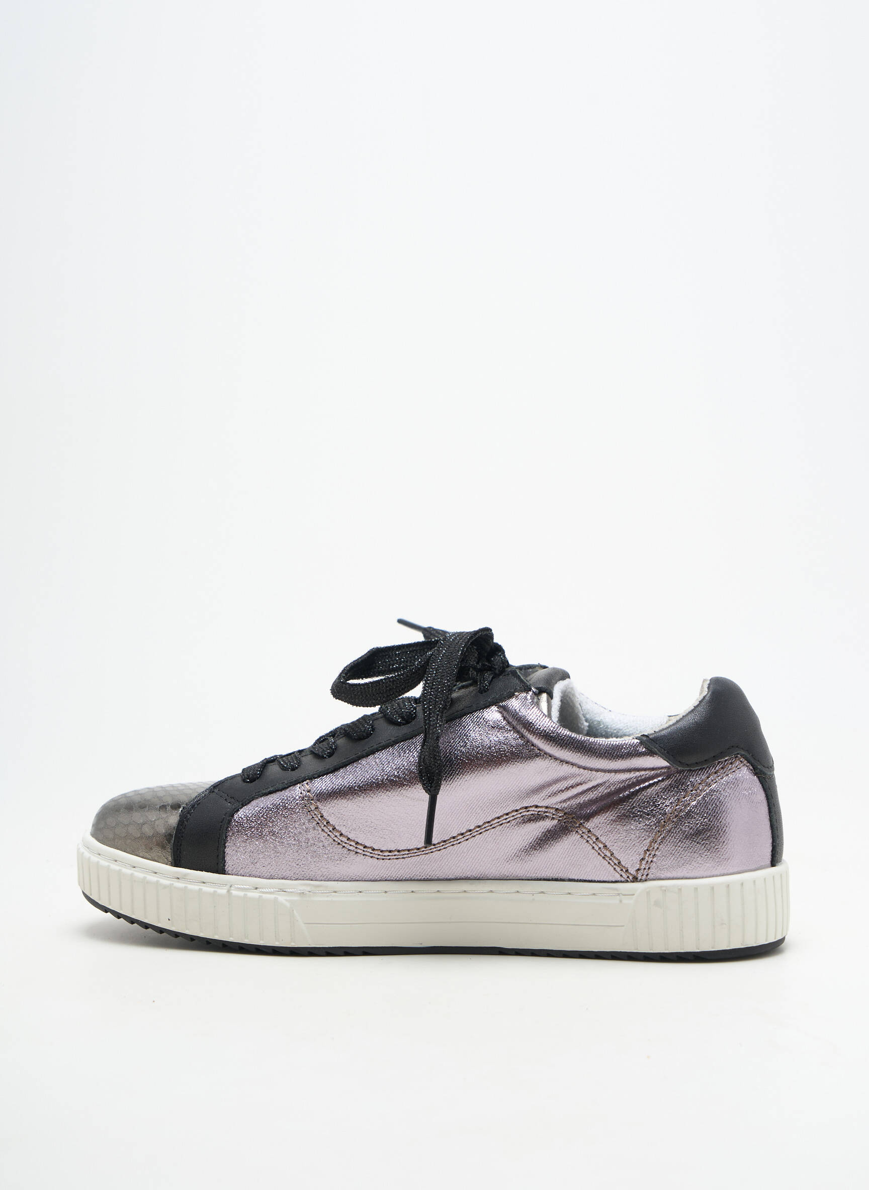 Baskets matière lisse talon plat jusqu'à 3cm gris REDSKINS femme