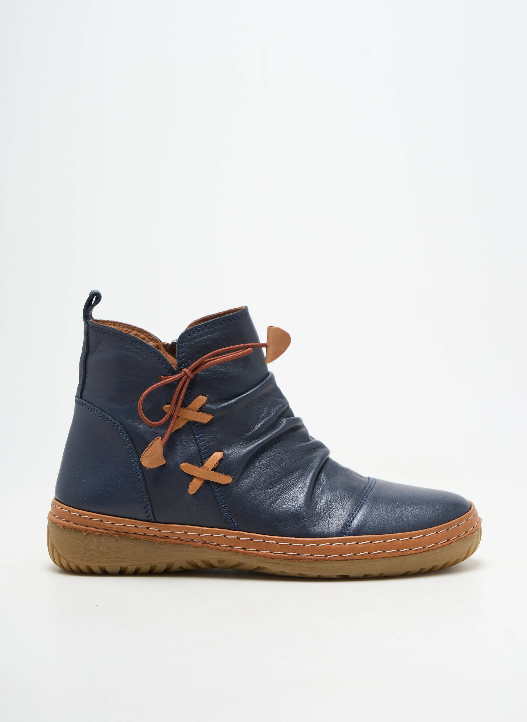 Bottines/boots matière lisse talon plat jusqu'à 3cm bleu PEDRO TORRES femme