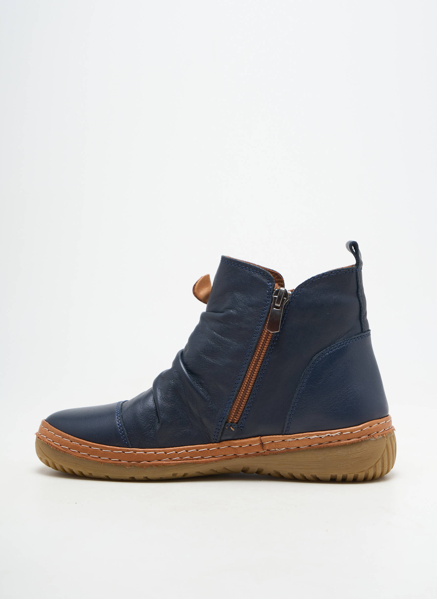 Bottines/boots matière lisse talon plat jusqu'à 3cm bleu PEDRO TORRES femme