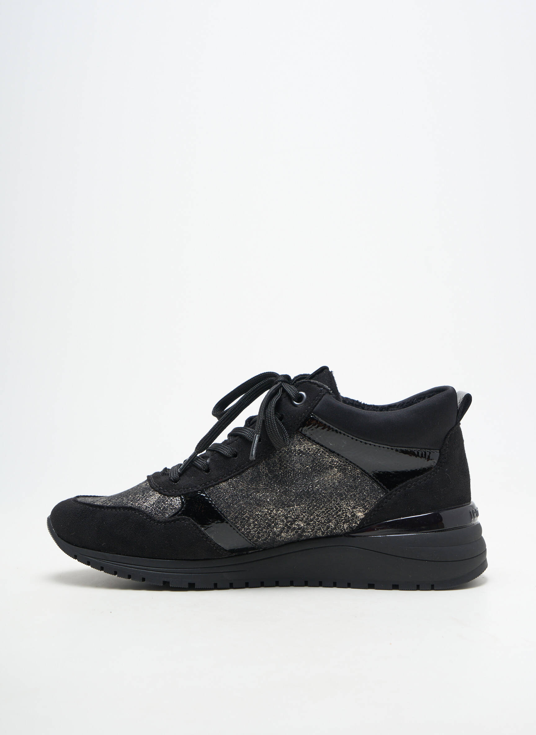 Baskets bout rond talon de 4 à 6cm noir REMONTE femme