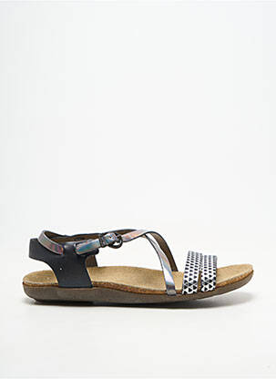 Sandales/nu pieds matière lisse talon plat jusqu'à 3cm noir KICKERS femme