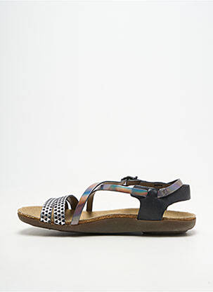 Sandales/nu pieds matière lisse talon plat jusqu'à 3cm noir KICKERS femme
