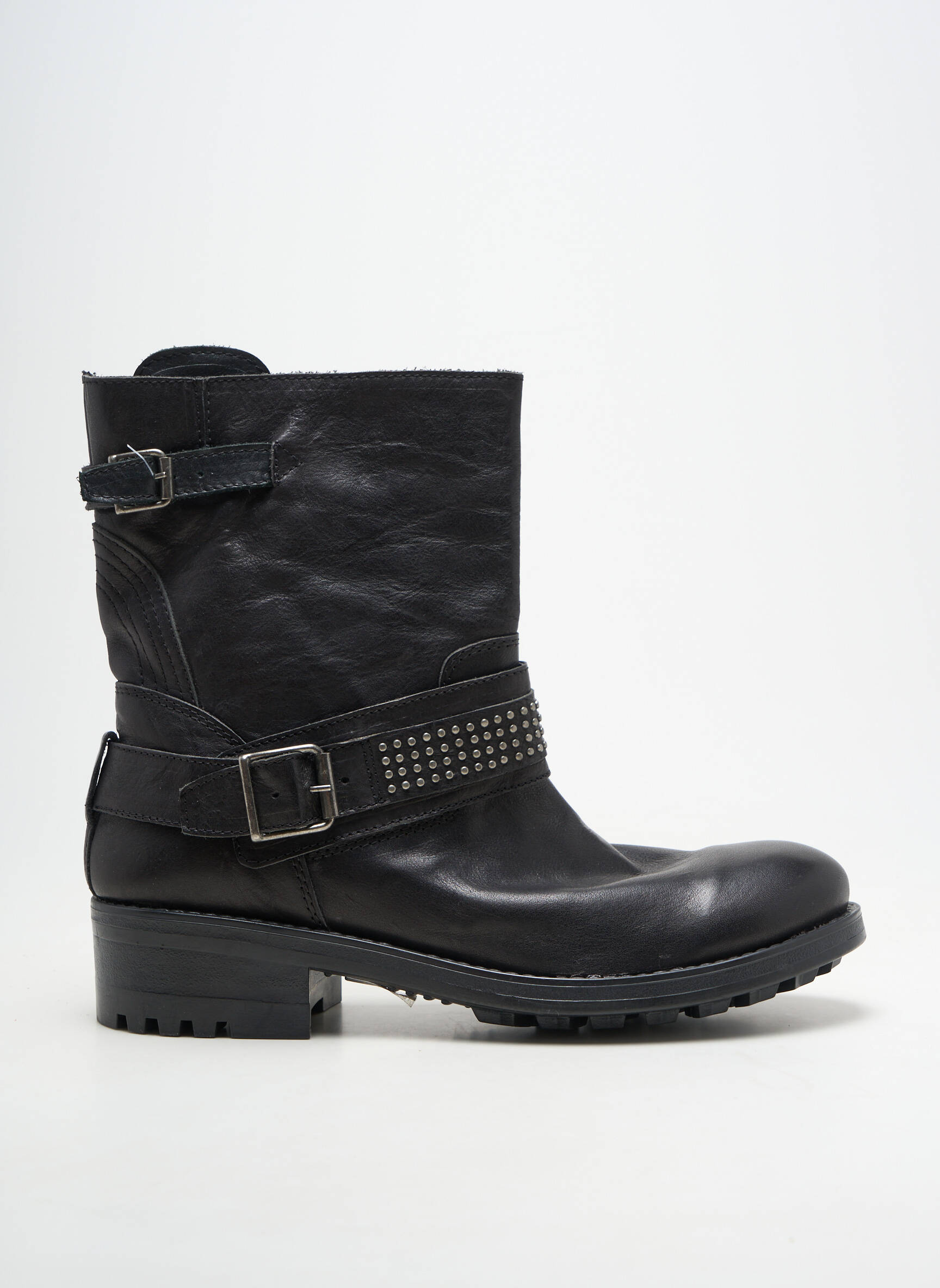 Bottines/boots matière lisse talon de 4 à 6cm noir PLAYA femme