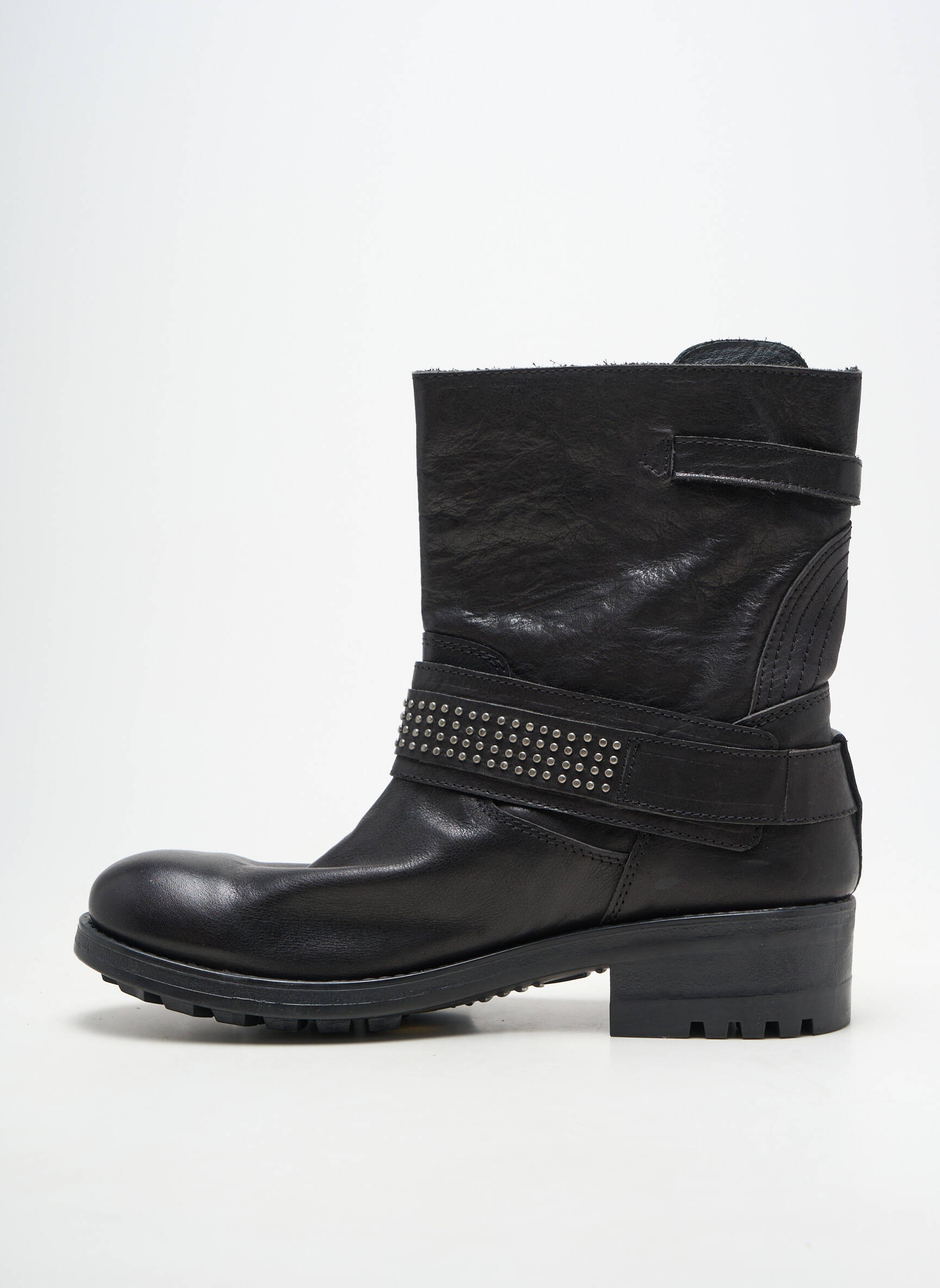 Bottines/boots matière lisse talon de 4 à 6cm noir PLAYA femme