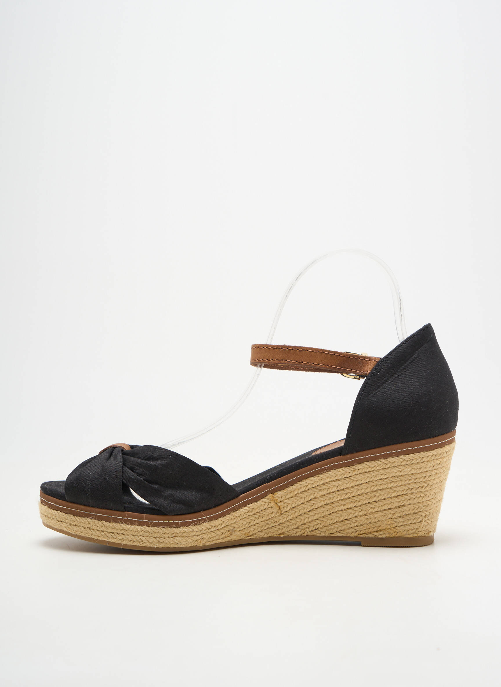Espadrilles fermeture boucle(s) talon de 7 à 9cm noir TOMMY HILFIGER femme
