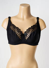 Soutien-gorge effet matière satinée haut soutien-gorge emboitant noir CHARNOS femme
