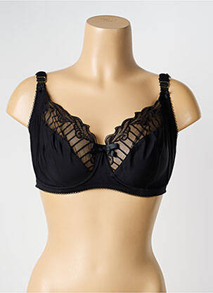 Soutien-gorge effet matière satinée haut soutien-gorge emboitant noir CHARNOS femme