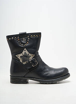 Bottines/boots matière lisse talon plat jusqu'à 3cm noir LE TEMPS DES CERISES femme
