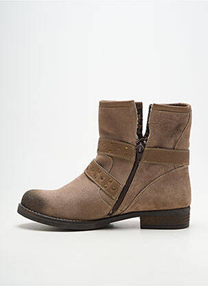Bottines/boots talon bas talon plat jusqu'à 3cm beige LE TEMPS DES CERISES femme
