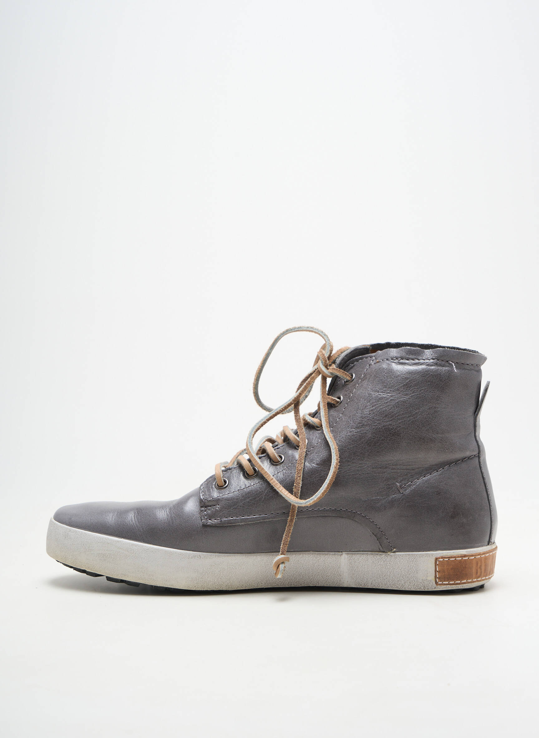 Baskets matière lisse bout rond gris BLACKSTONE homme