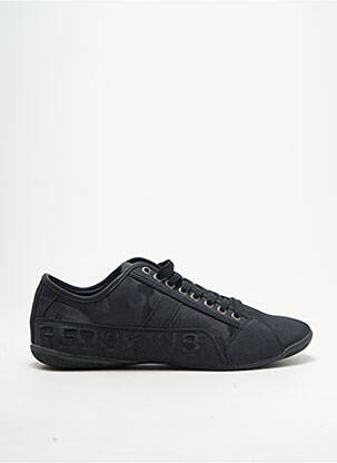Baskets matière lisse bout rond noir REDSKINS homme