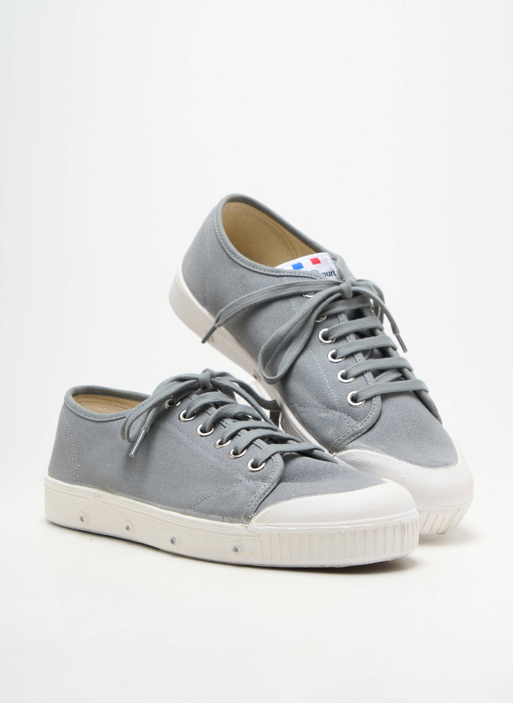 Baskets bout rond bout rond gris SPRING COURT homme