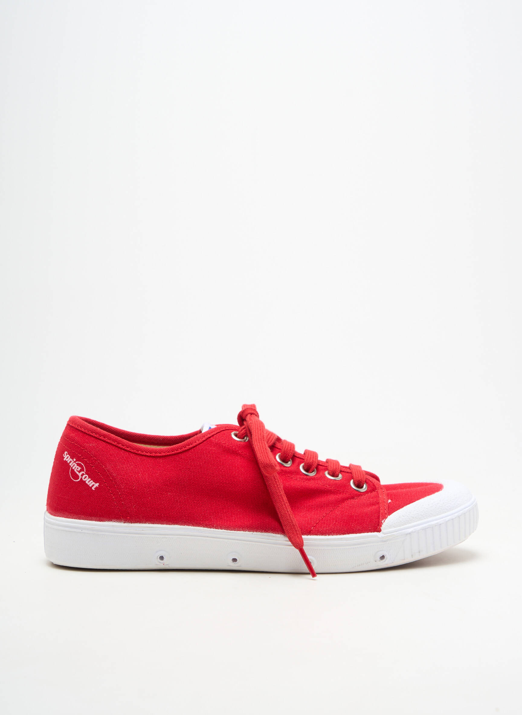Baskets bout rond bout rond rouge SPRING COURT homme
