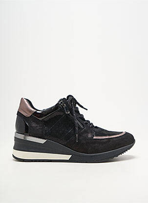 Baskets bout rond talon de 4 à 6cm noir GEO-REINO femme