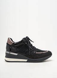 Baskets bout rond talon de 4 à 6cm noir GEO-REINO femme