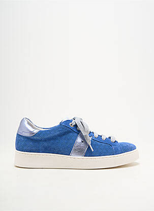 Baskets bout rond talon plat jusqu'à 3cm bleu VADDIA femme