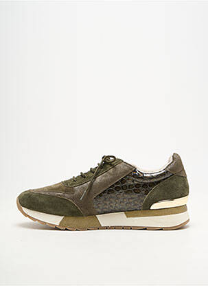 Baskets bout rond talon plat jusqu'à 3cm vert EMILIE KARSTON femme