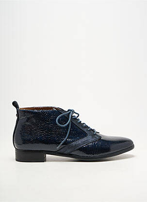 Derbies matière lisse talon plat jusqu'à 3cm bleu EMILIE KARSTON femme