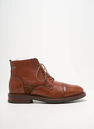 Bottines/boots matière lisse bout rond marron LE FORMIER homme