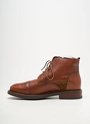 Bottines/boots matière lisse bout rond marron LE FORMIER homme