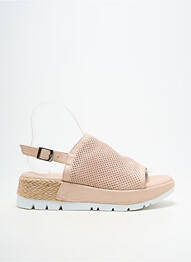 Sandales/nu pieds matière lisse talon de 4 à 6cm rose OTTILIA femme