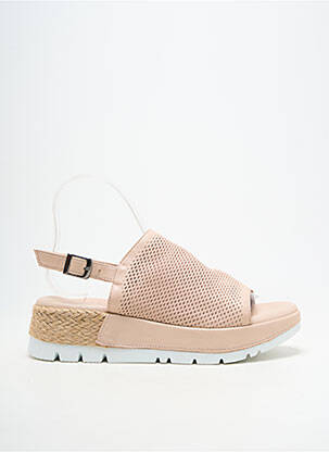 Sandales/nu pieds matière lisse talon de 4 à 6cm rose OTTILIA femme