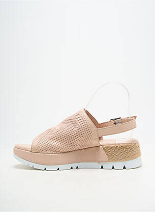 Sandales/nu pieds matière lisse talon de 4 à 6cm rose OTTILIA femme
