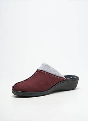Chaussons/pantoufles bout rond talon plat jusqu'à 3cm rouge ROMIKA femme