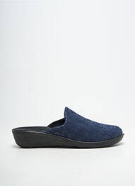 Chaussons/pantoufles bout rond talon plat jusqu'à 3cm bleu ROMIKA femme