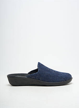 Chaussons/pantoufles bout rond talon plat jusqu'à 3cm bleu ROMIKA femme