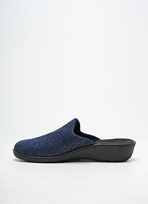 Chaussons/pantoufles bout rond talon plat jusqu'à 3cm bleu ROMIKA femme