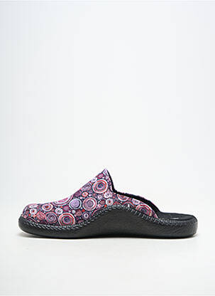 Chaussons/pantoufles bout rond talon plat jusqu'à 3cm violet ROMIKA femme