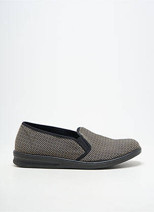 Chaussons/pantoufles bout rond talon plat jusqu'à 3cm marron ROMIKA femme