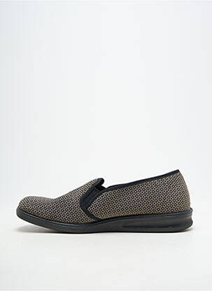 Chaussons/pantoufles bout rond talon plat jusqu'à 3cm marron ROMIKA femme