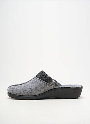 Chaussons/pantoufles bout rond talon plat jusqu'à 3cm gris ROMIKA femme