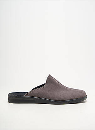 Chaussons/pantoufles bout rond bout rond gris ROMIKA homme
