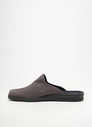 Chaussons/pantoufles bout rond bout rond gris ROMIKA homme