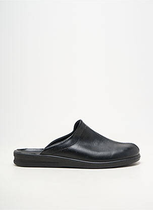 Chaussons/pantoufles bout rond bout rond noir ROMIKA homme
