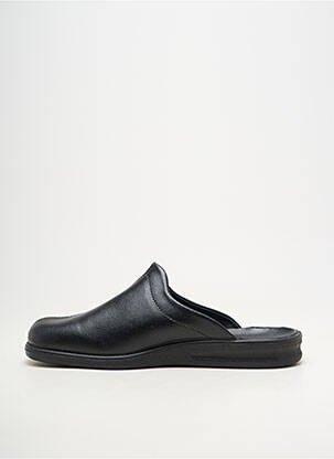 Chaussons/pantoufles bout rond bout rond noir ROMIKA homme