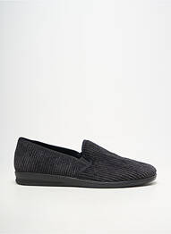 Chaussons/pantoufles tissage velours bout rond noir ROMIKA homme