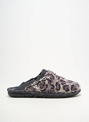 Chaussons/pantoufles bout rond talon plat jusqu'à 3cm gris ROMIKA femme
