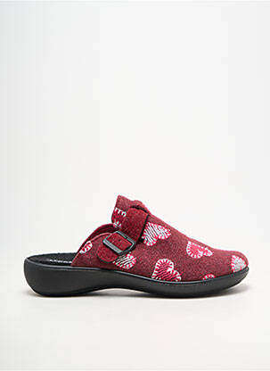Chaussons/pantoufles bout rond talon plat jusqu'à 3cm rouge WESTLAND femme