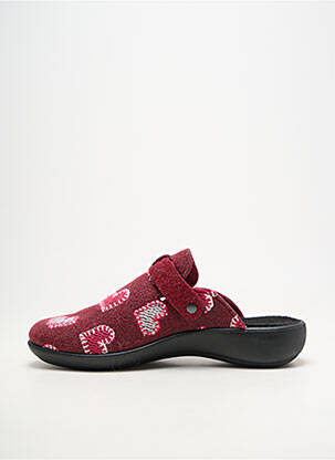 Chaussons/pantoufles bout rond talon plat jusqu'à 3cm rouge WESTLAND femme