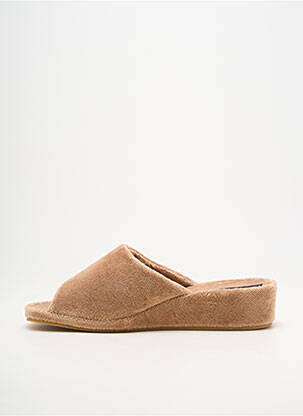 Chaussons/pantoufles semi compensé talon de 4 à 6cm beige WESTLAND femme