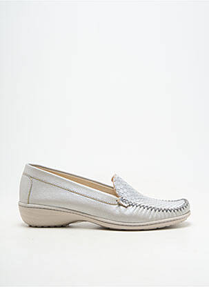 Mocassins matière lisse talon plat jusqu'à 3cm argent OTTILIA femme